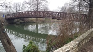 bridge and reflection in water